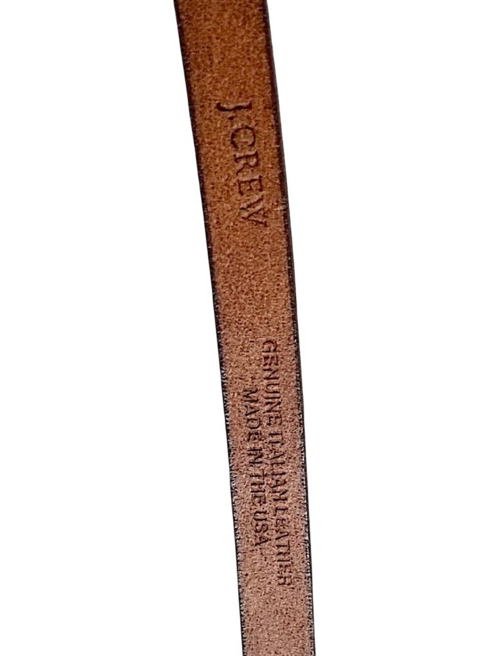 Land's End Leather 3/4" Skinny Belt 28 506 Cognac Gold - Picture 4 of 9